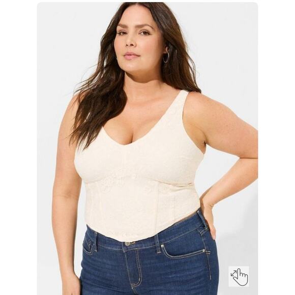 TORRID NWT Lace Corset Crop Top 1x(14-16) - Picture 12 of 13